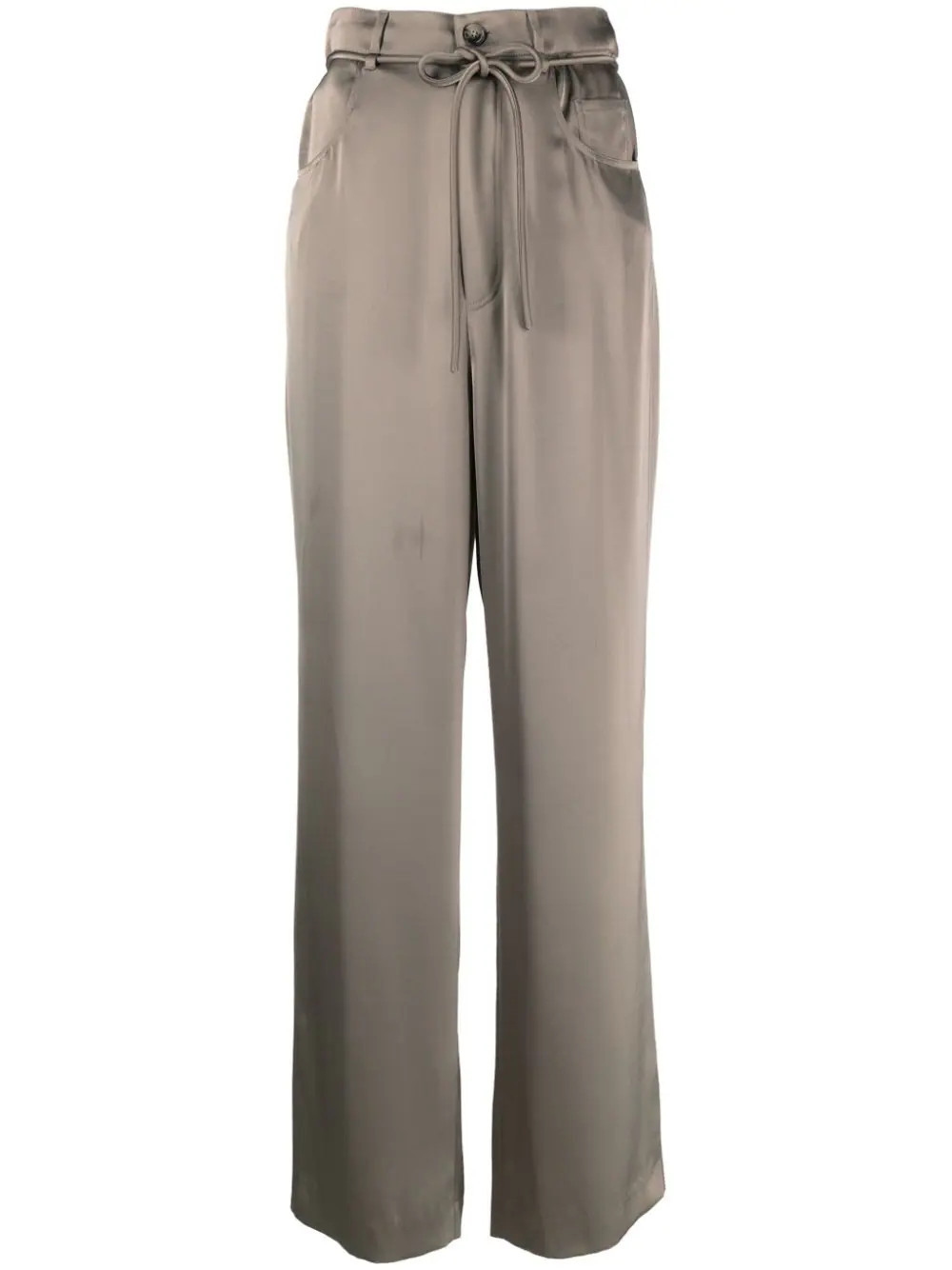 Nanushka Sato satin-finish palazzo pants - Brown | Farfetch Global