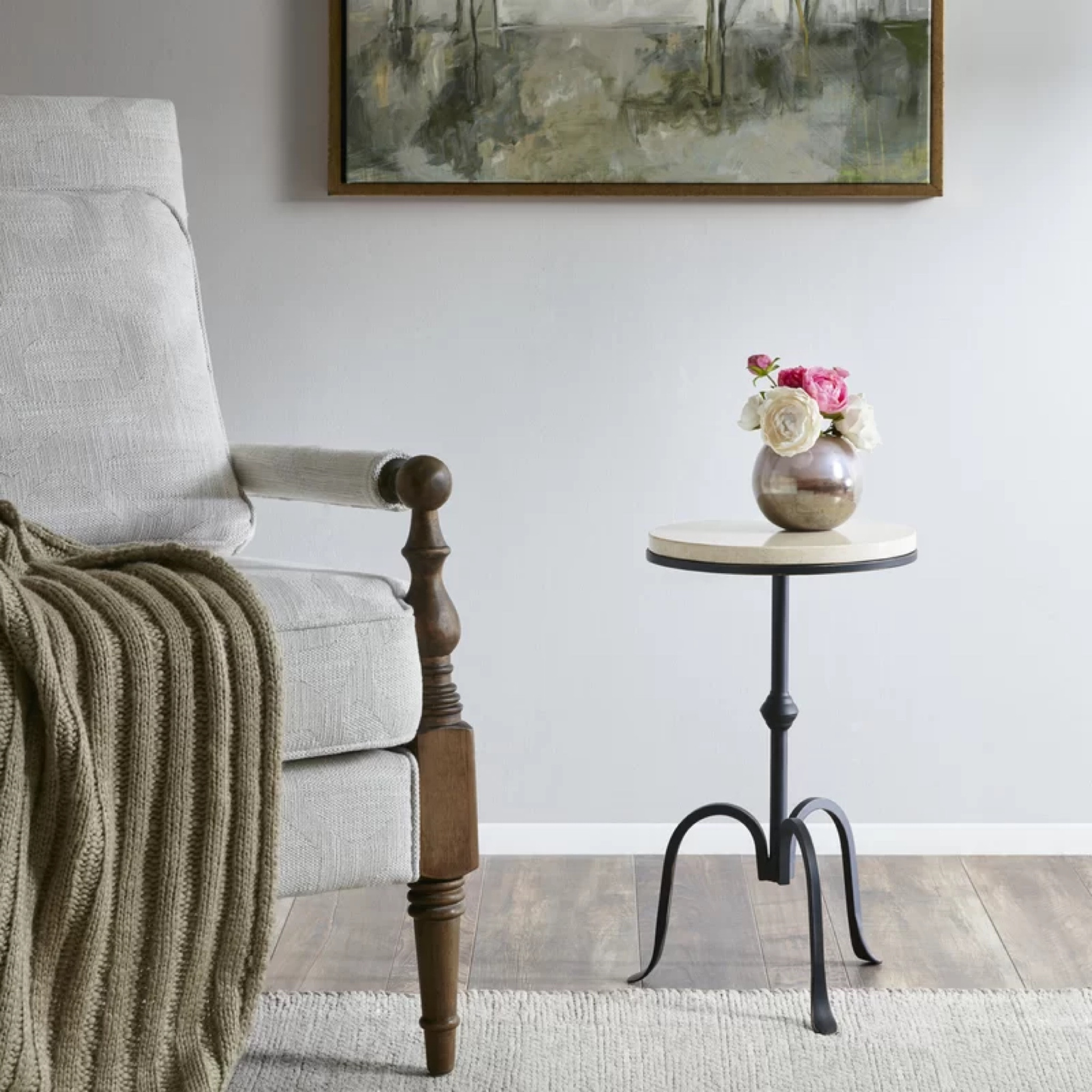 The prettiest marble top drink table 

#LTKhome #LTKsalealert #LTKstyletip