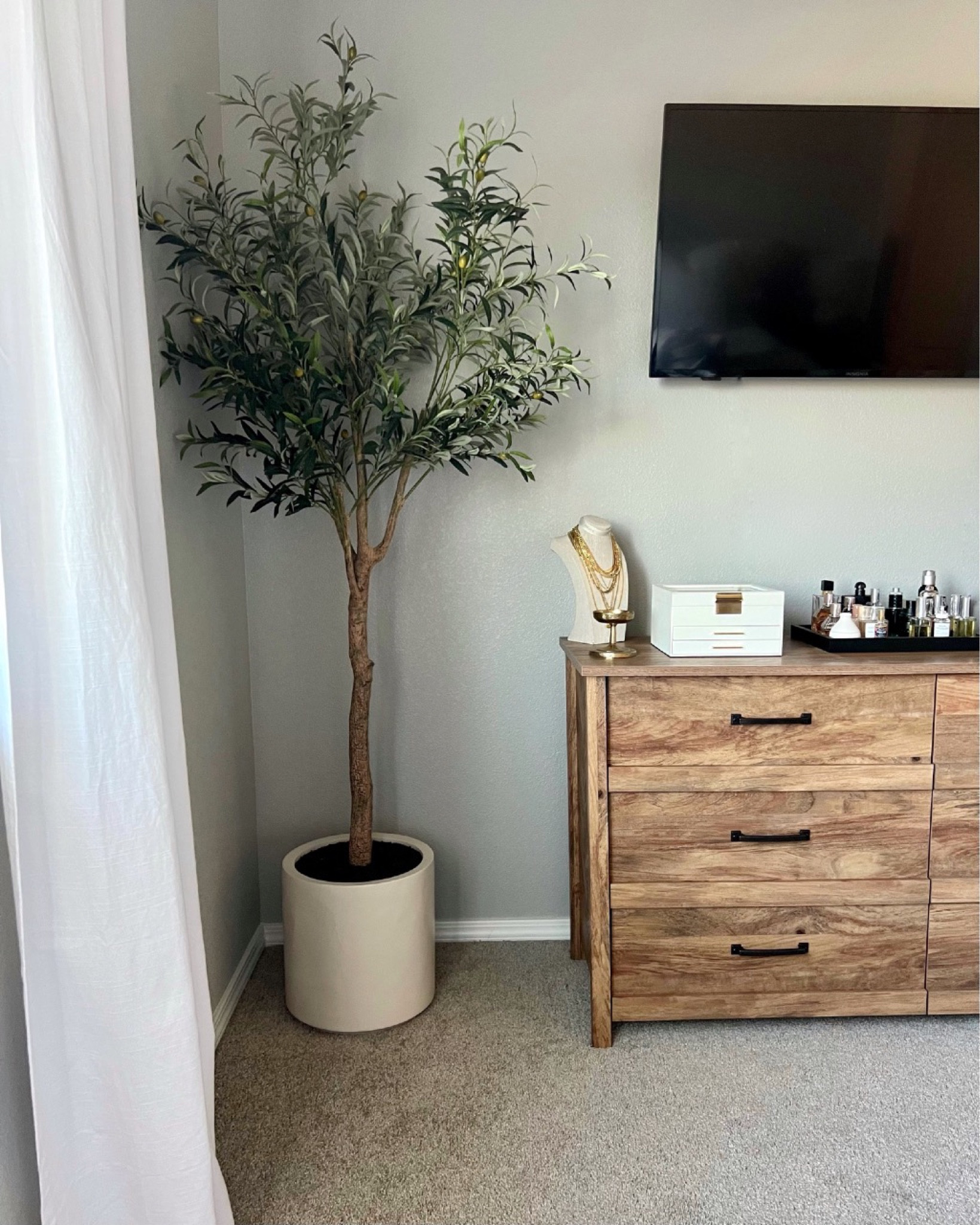 Get my bedroom look! Olive tree is from Costco, linking a similar style!

#LTKhome #LTKFind #LTKstyletip