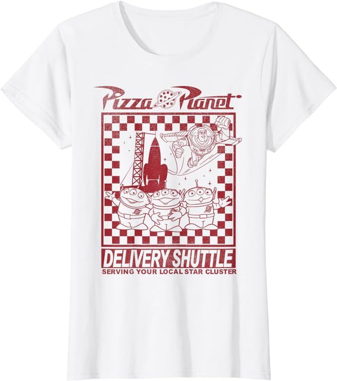 Disney Pixar Toy Story Pizza Planet Delivery Shuttle T-Shirt | Amazon (US)