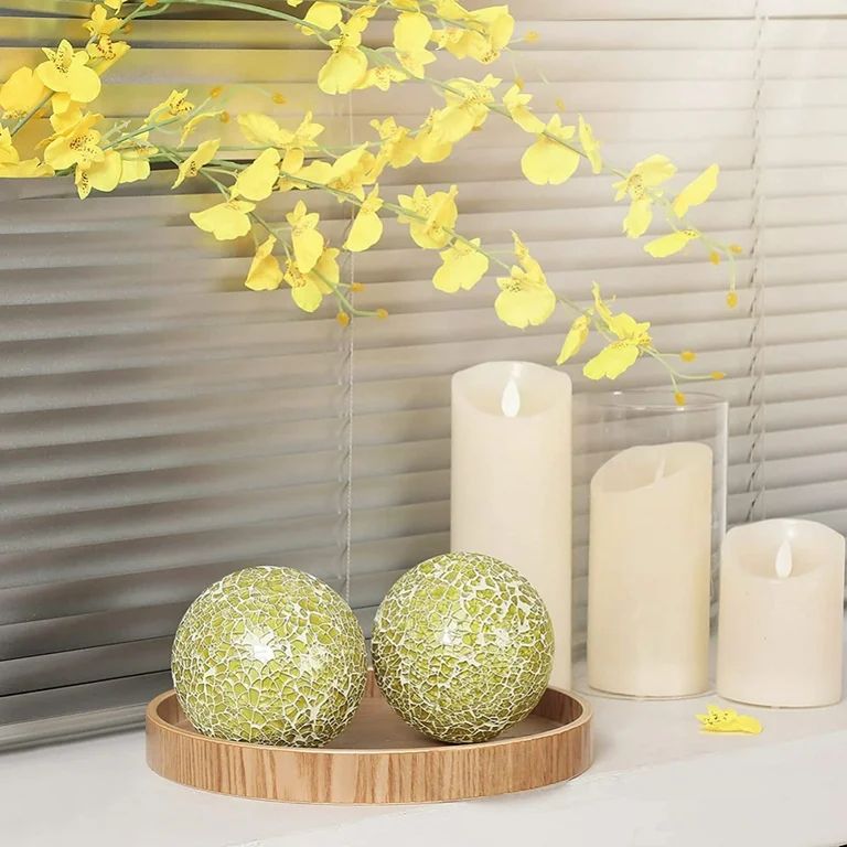 6pcs Mosaic Sphere Balls Decorative Orbs Table Centerpiece Balls round Glass Ball Mosaic Glass Or... | Walmart (US)