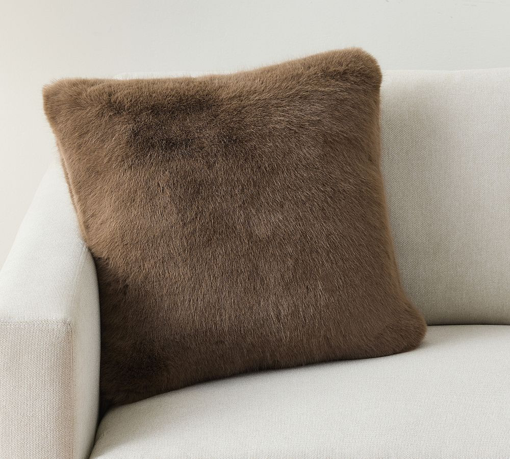 Faux Fur Mink Pillow | Pottery Barn (US)