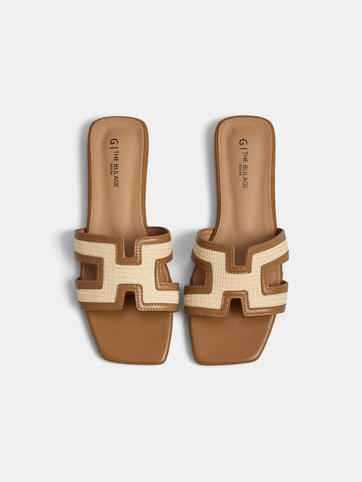 Square Toe H Slide Sandals | Commense