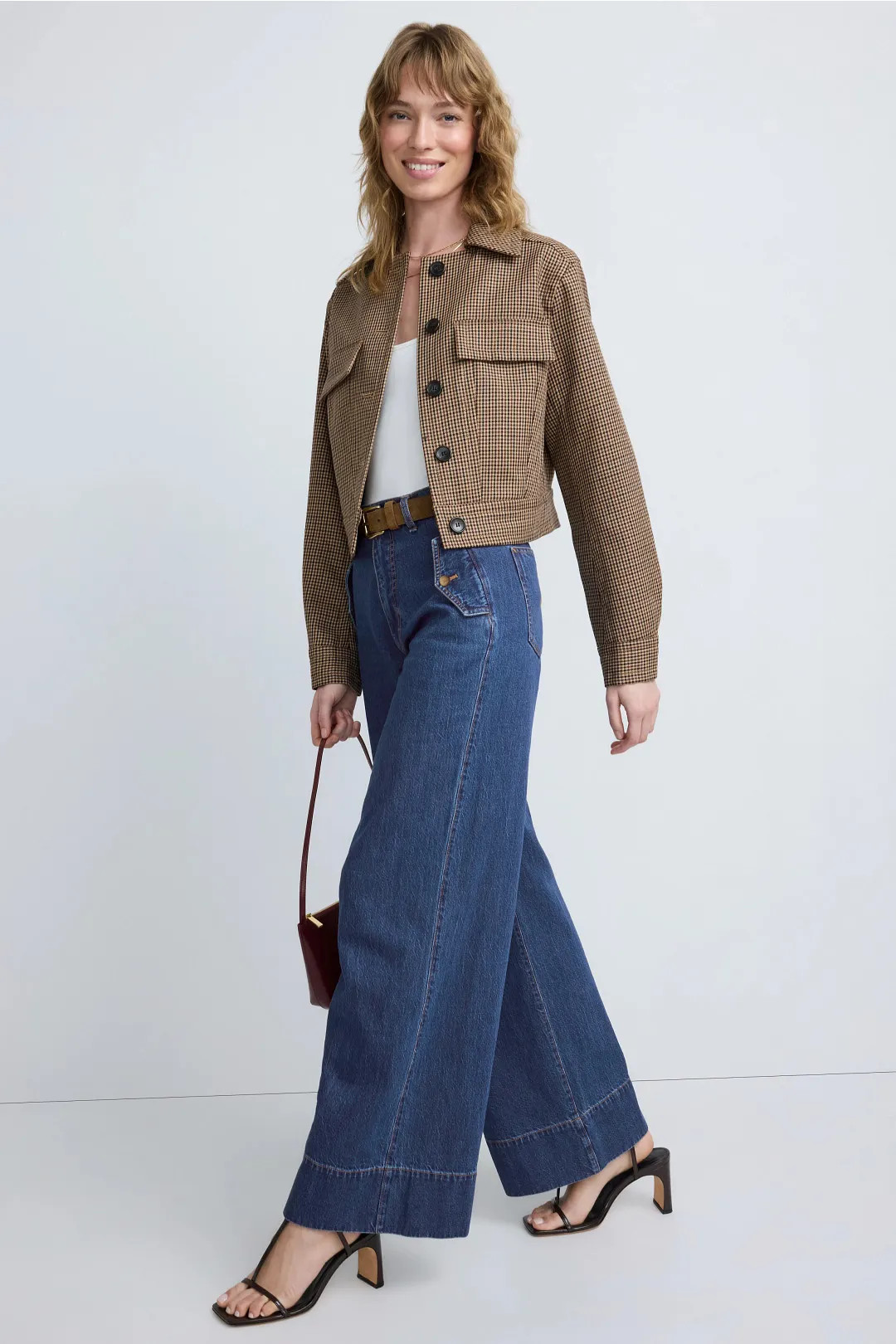 Hudson Dark Rinse James High Rise Wide Leg Jeans | Rent the Runway