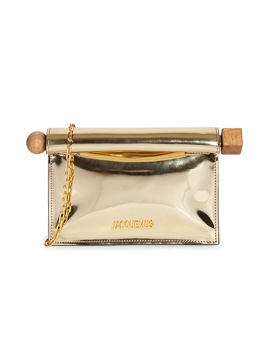 Women's La Petite Pochette Rond C Metallic Clutch - Gold | Saks Fifth Avenue