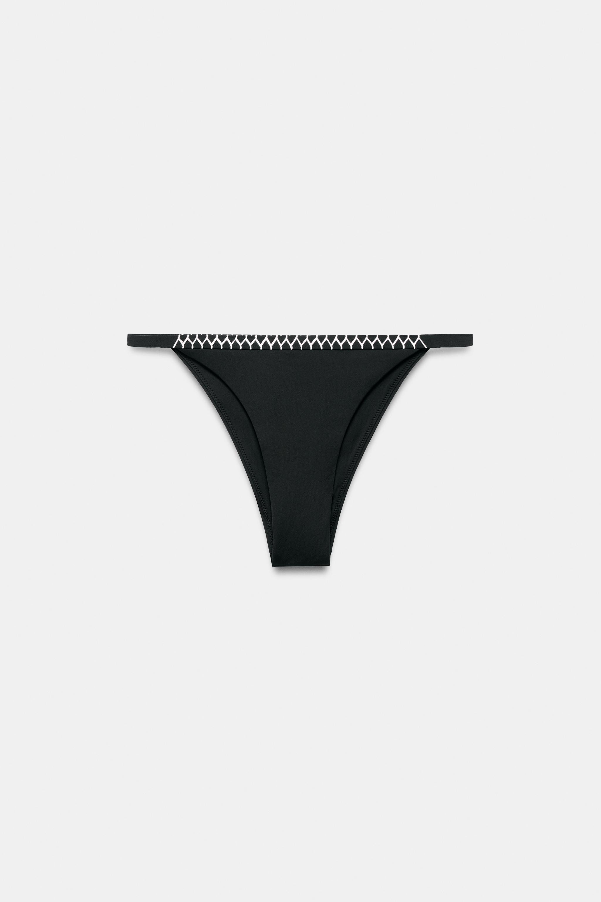 CONTRAST CROCHET BIKINI BOTTOMS | Zara Canada