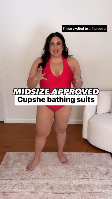 Wearing an XL in all of these Cupshe bathing suits! The first 2 have amazing tummy control, good support, and full booty coverage. The last one has good support but no tummy control and probably medium booty coverage. If I had to pick a favorite, it would be the second suit — it is sooo flattering! 

Swimsuit try on, swimsuits, spring break 


#LTKSeasonal #LTKswim #LTKmidsize