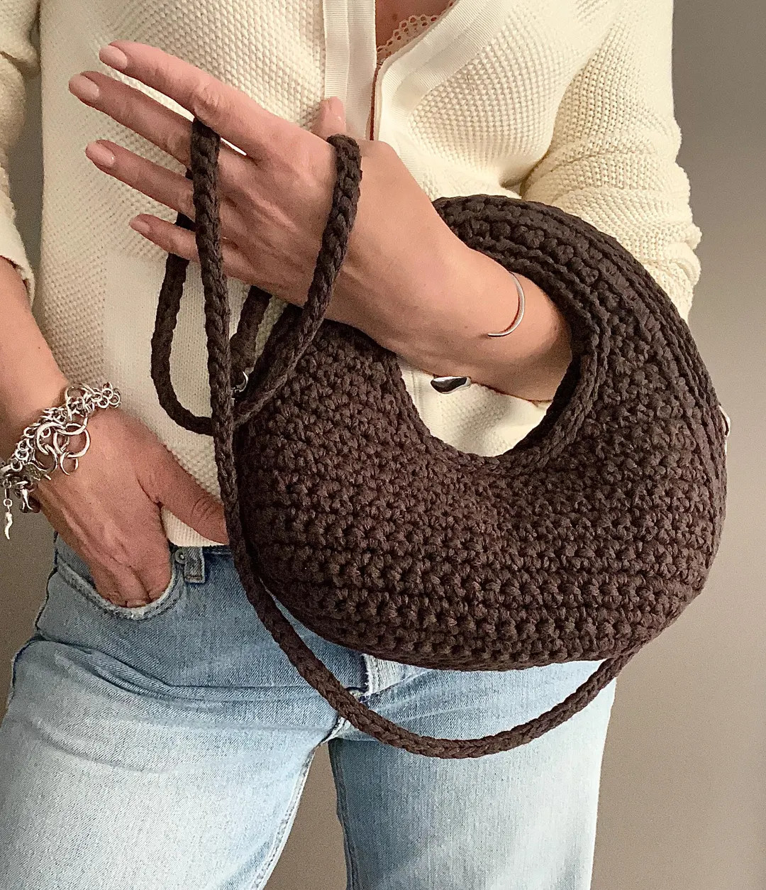 CROCHET PATTERN MINIME Luna Bag Crochet Bag Pattern T-Shirt yarn Bag crochet purse  woman bag sho... | Etsy (US)