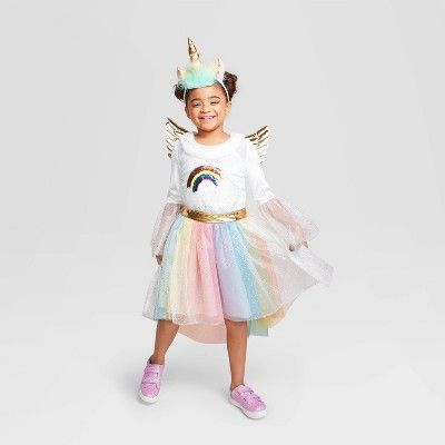 Kids' Rainbow Unicorn Halloween Costume Dress (with 2 Accessories) - Hyde & EEK! Boutique™ | Target