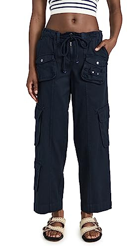 Free People Women's Tahiti Cargo Pants, Black, L | Amazon (US)