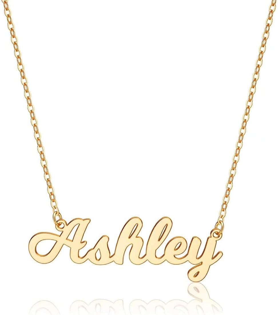 Ursteel Custom Name Necklace Personalized, Mothers Day Gifts 14K Gold Plated Personalized Name Ne... | Amazon (US)