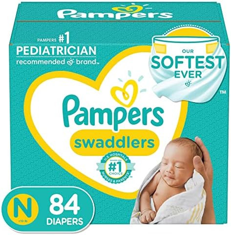 Diapers Newborn/Size 0 (< 10 lb), 84 Count - Pampers Swaddlers Disposable Baby Diapers, Super Pack ( | Amazon (US)