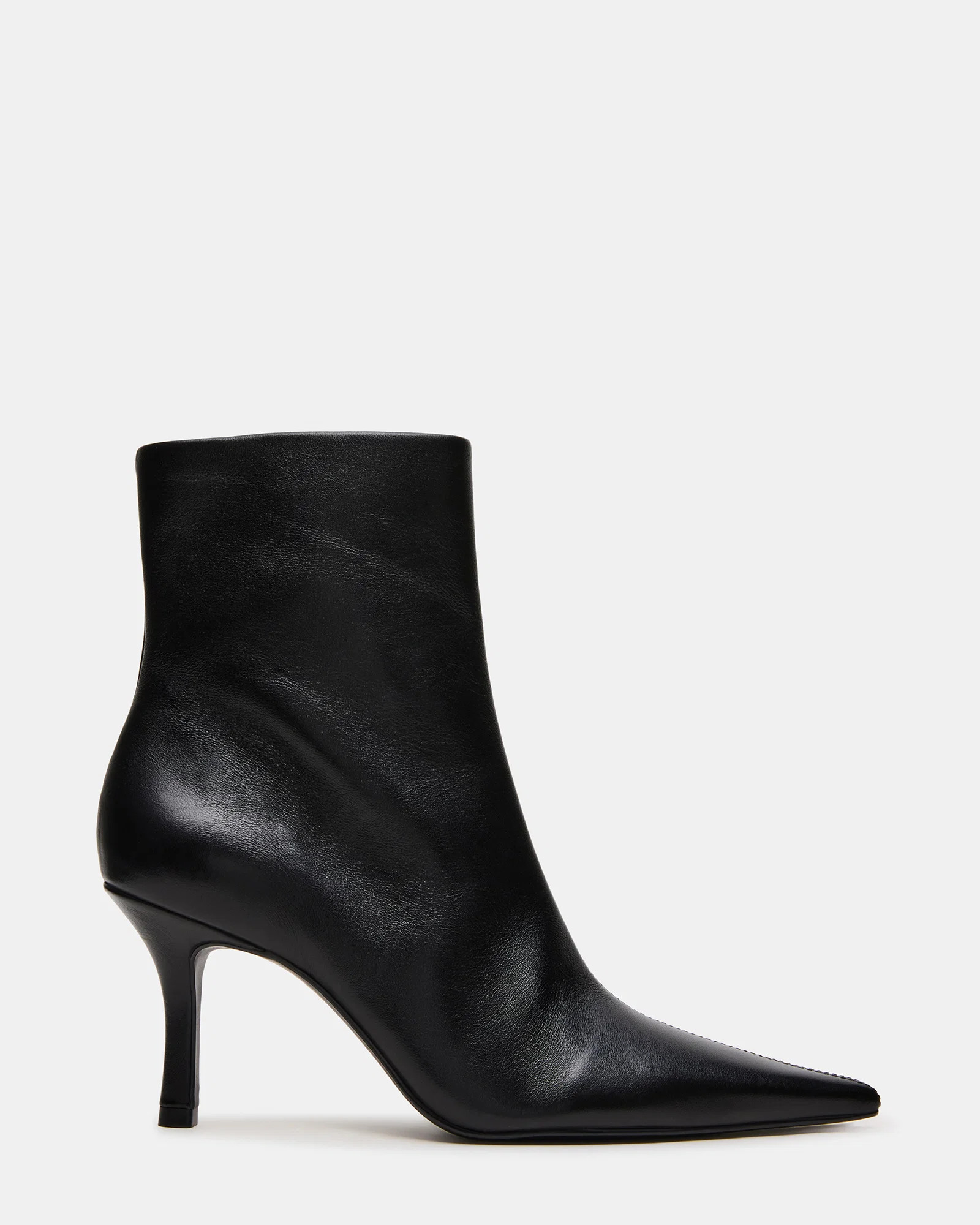 TRUCE Black Leather Pointed-Toe Women's Ankle Boot | Steve Madden (US)
