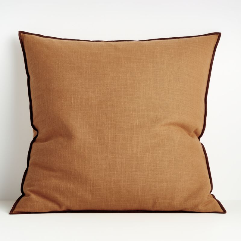 Ori Amber 23" Pillow with Feather-Down Insert + Reviews | Crate and Barrel | Crate & Barrel