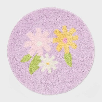 24" Round Easter Floral Bath Rug Lilac - Room Essentials™ | Target