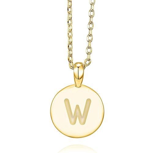 PAVOI 14K Yellow Gold Plated Letter Necklace for Women | Gold Initial Necklace for Girls | Amazon (US)