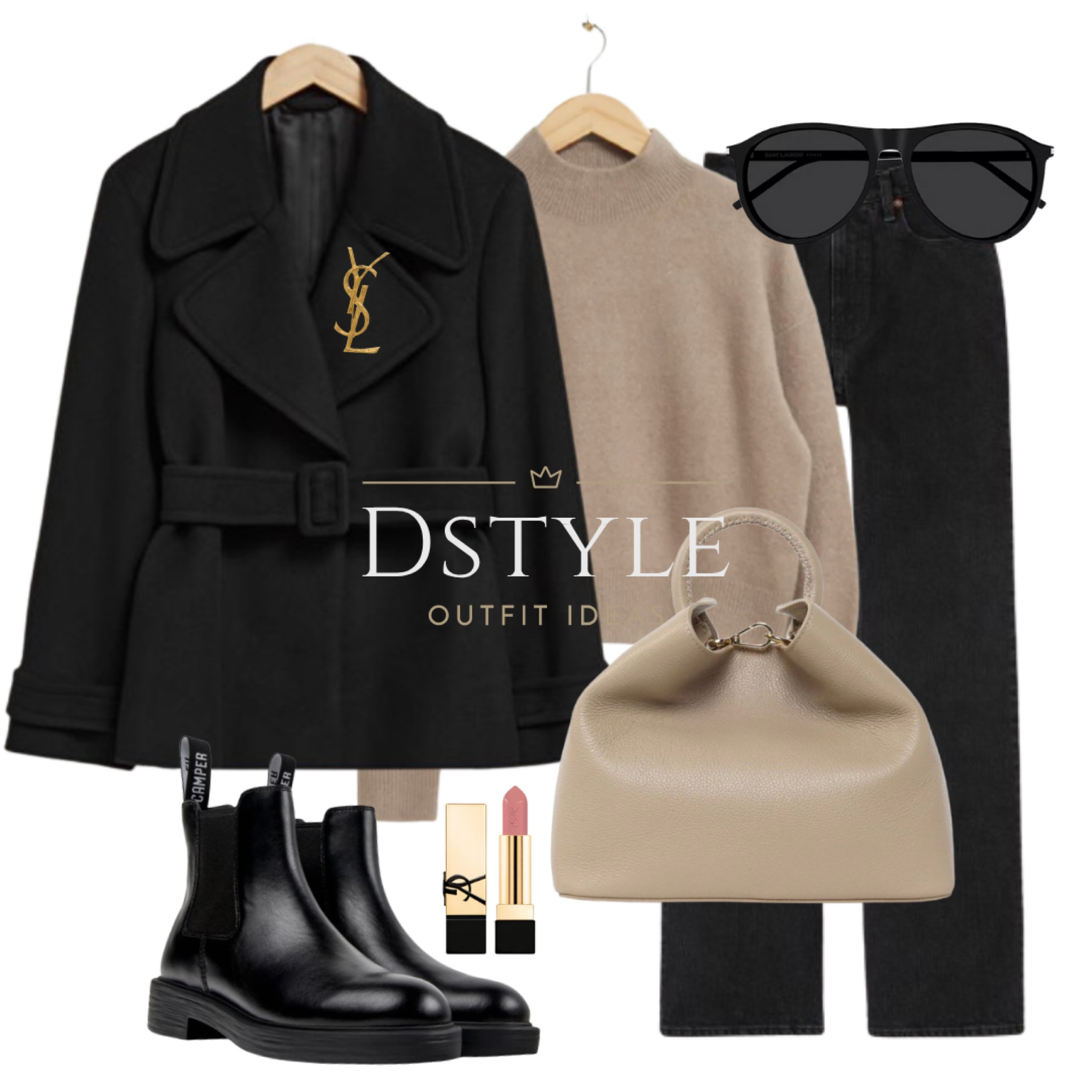 Black belted wool jacket, sweater, black jeans, taupe leather bag, black chelsea boots

#LTKStyleTip #LTKWorkwear #LTKItBag