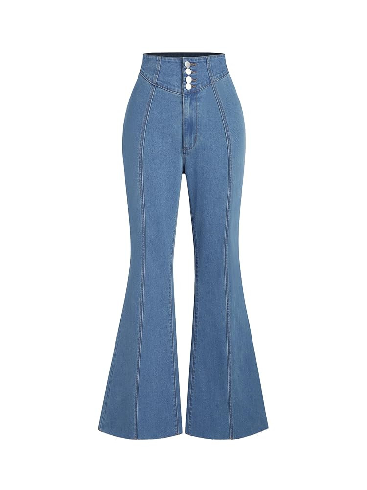 CIDER Denim High Waist Flared Jeans | Amazon (US)