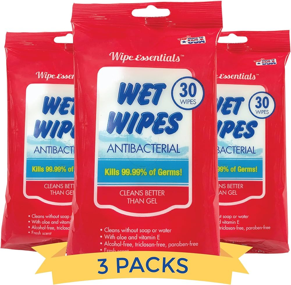 WipeEssentials Hand Sanitizer Hand Wipes for Adults and Kids - 90 wipes - 3 Packs of 30ct Hand Sa... | Amazon (US)