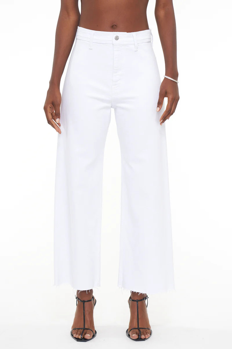 Penny High Rise Wide Leg Crop - Blizzard | Pistola Denim