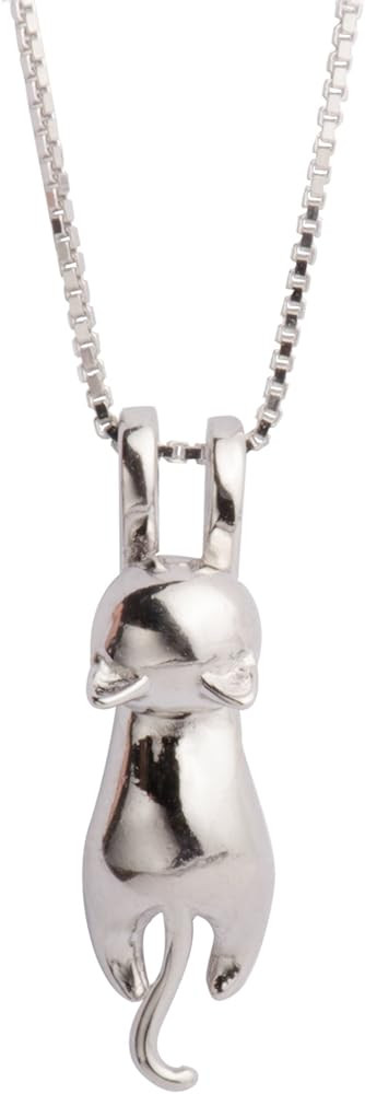 S.Leaf Sterling Silver Cat Necklace - Kitten Jewelry for Women, Cat Mom Gifts | Amazon (US)