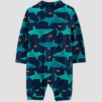 Baby Boys' Shark Print Long Sleeve One Piece Swimsuit - Just One You® made by carter's | Target