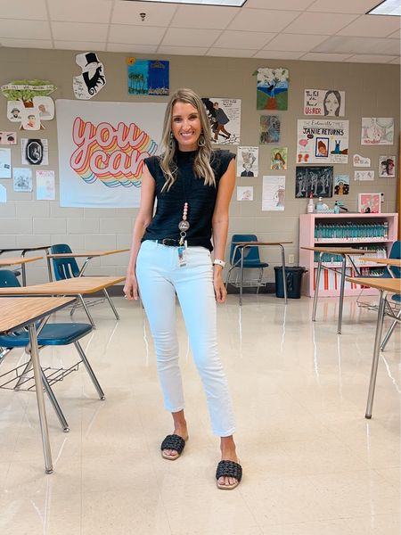 Back to school! Here’s a comfy outfit you can wear in the classroom! I linked my teacher lanyard too! 

#LTKunder50 #LTKshoecrush #LTKBacktoSchool
