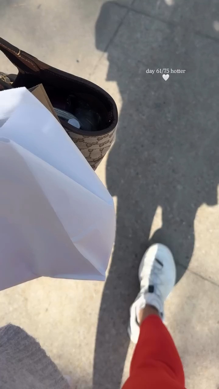 day 61 of 75 hotter | wearing alo, salomon and carrying my new favorite daily from gucci ❤️🤎 

 #LTKootd #LTKActive #LTKWorkwear