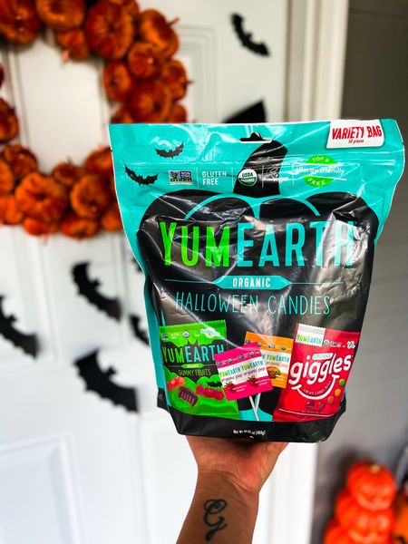Trick or treat but healthy. YUMEARTH Halloween Candies little bit differently. I had my doubts at first about these organic candies but these are SO so GOOD. In this Halloween variety pack my favorite is for sure the fruit snacks, followed by the giggles (a close second). As a mom I love the option of non GMO, gluten free, organic, vegan, & allergy friendly candy. Perfect and healthy trick or treat treats. Halloween candy. 

#LTKSeasonal #LTKHalloween #LTKkids