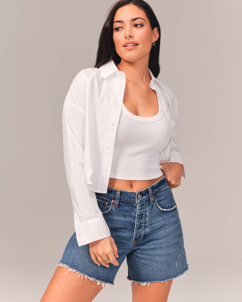 Women's Curve Love 90s Low Rise Baggy Shorts | Women's Bottoms | Abercrombie.com | Abercrombie & Fitch (US)