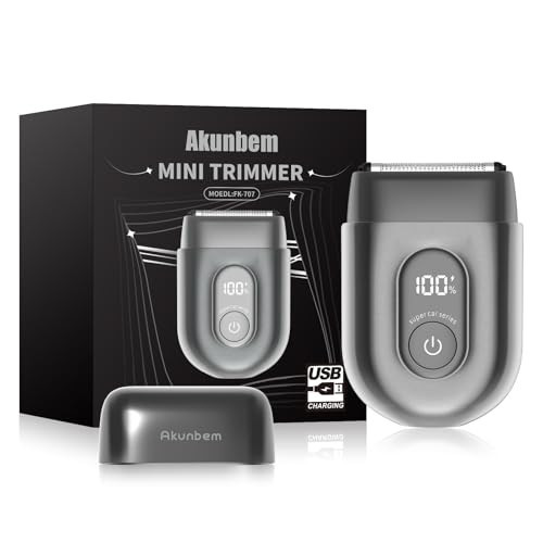 Akunbem Electric Razor for Men Mini Electric Shavers for Men Portable Foil Shaver with Upgraded 3 Floating Razor Blades Wet/Dry Use USB Rechargeable LED Display | Amazon (US)
