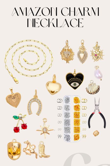 For the charm necklace girlies who want to DIY all from Amazon 
