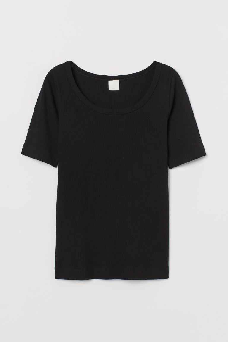 Ribbed T-shirt | H&M (UK, MY, IN, SG, PH, TW, HK)