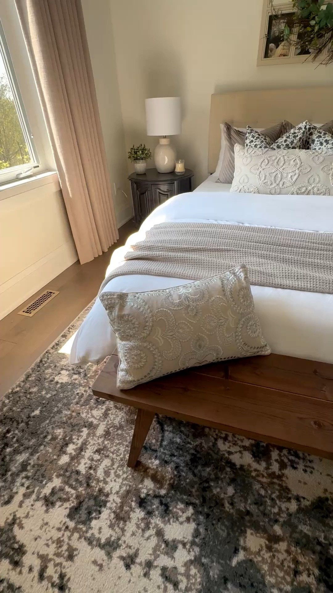 Cutest little bench I picked up. Looks great!!  Super happy 
#bedroom
#decorstyling

#LTKcanada #LTKhome