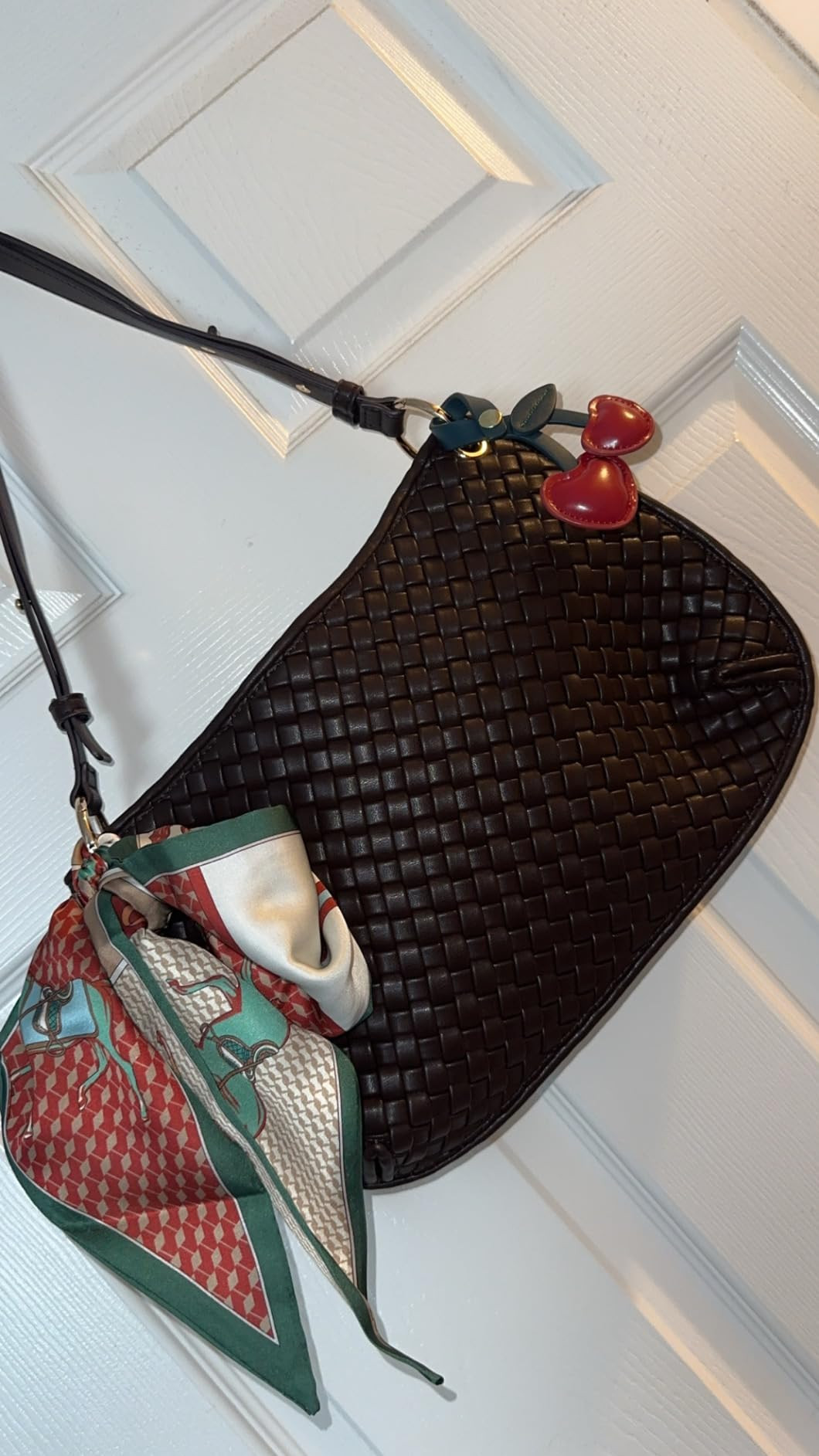 Woven Bag for Women Woven Purse Small Hobo Bag Fashion Shoulder Bag PU Leather Handmade | Amazon (US)