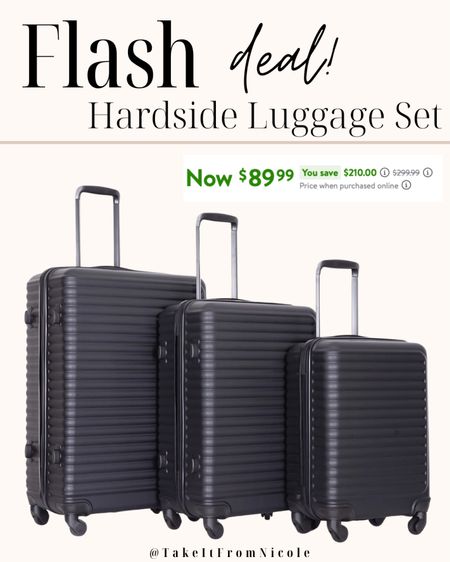 FLASH DEAL on this 3 piece hard side luggage set- just $89.99! Comes in 10 color options.

#LTKSaleAlert #LTKFindsUnder100 #LTKTravel