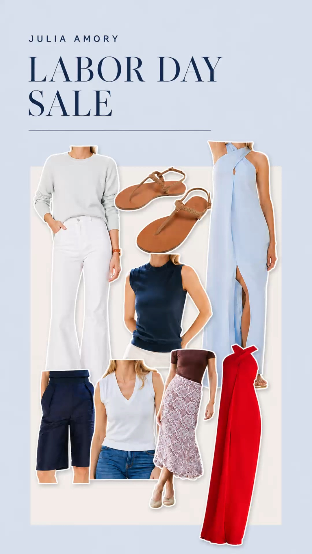 The Julia Amory Labor Day Sale is the perfect time to shop elevated wardrobe essentials for less 🤍

From lightweight knit tops and tailored shorts to printed midi skirts, linen dresses, white pants, and everyday sandals, these pieces make building polished summer and transitional outfits effortless.

These are timeless styles you can wear now and carry into early fall. Shop your favorites before the most popular sizes sell out.

[Julia Amory sale, Julia Amory Labor Day Sale, Labor Day fashion deals, women’s designer sale, elevated wardrobe essentials, summer to fall outfits, linen dress, white pants outfit, midi skirt outfit, luxury fashion finds]

#LTKOver40 #LTKSaleAlert #LTKmomlife