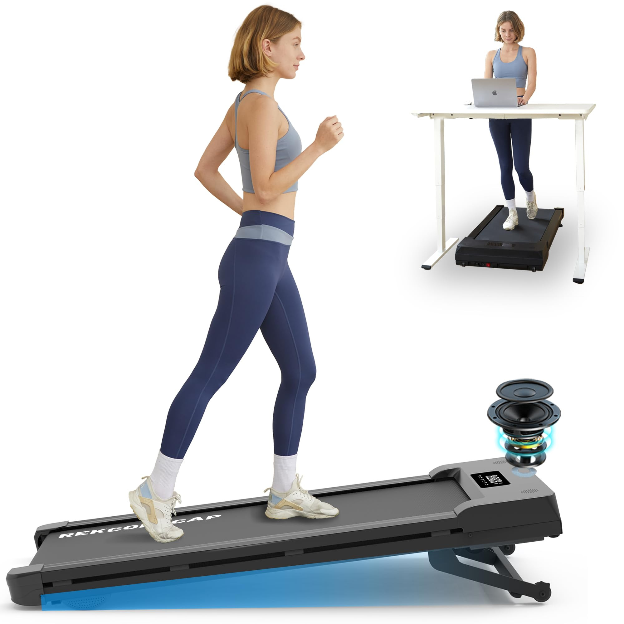 Walking Pad Treadmill with 12% 9-Level Auto Incline, 450 lbs Capacity Bluetooth Speaker Under Des... | Amazon (US)