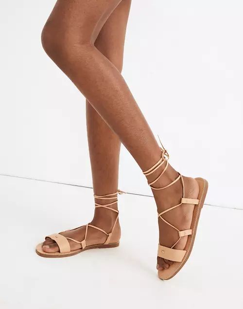 The Boardwalk Lace-Up Sandal in Leather | Madewell