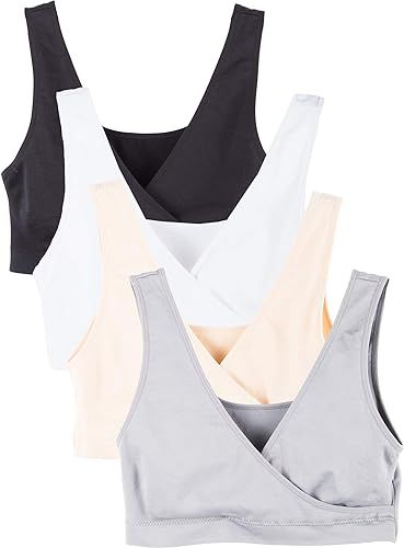 Caramel Cantina 4 Pack Nursing Maternity Sleep Bra | Amazon (US)