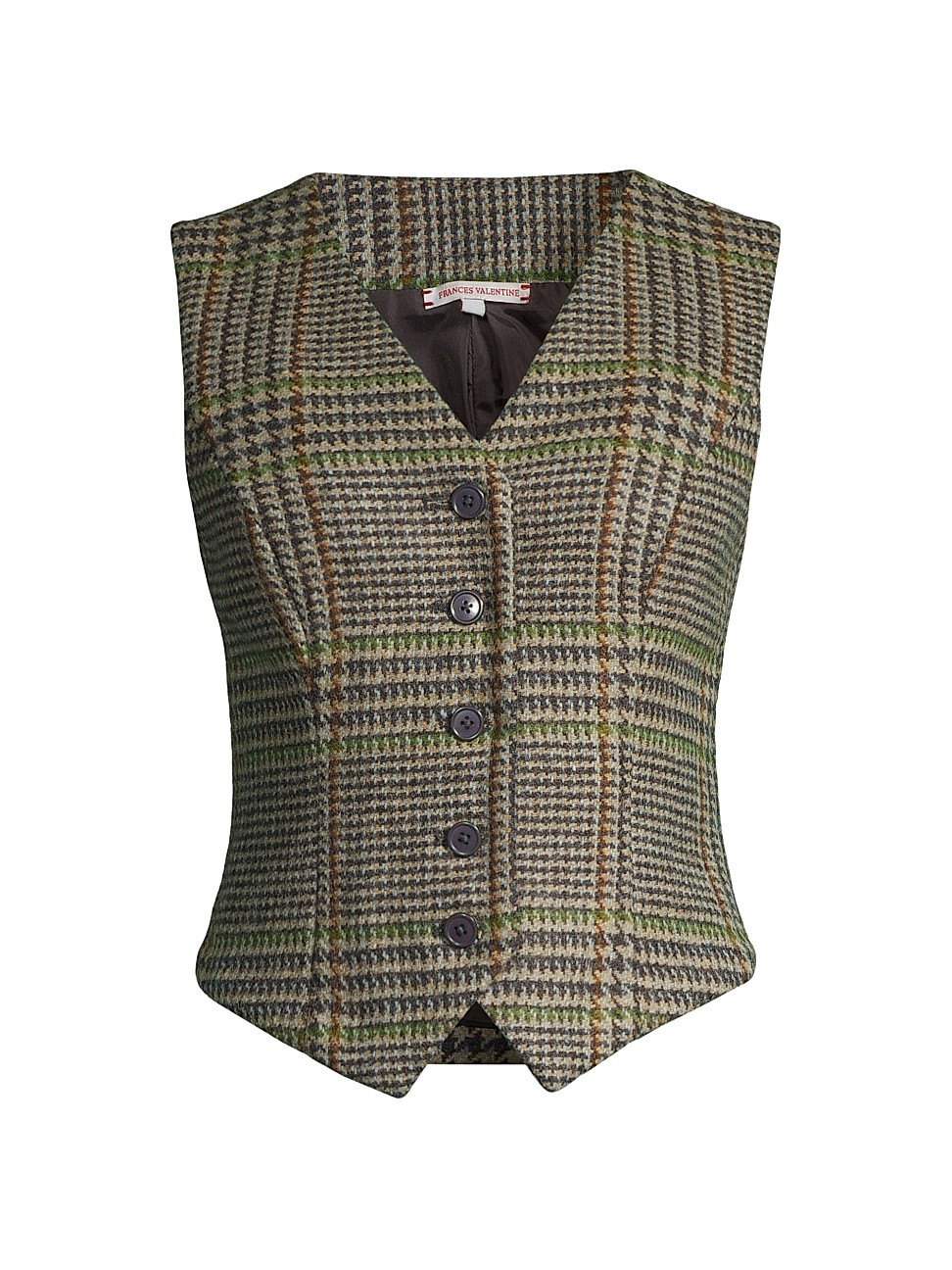 Women's Devyn Plaid Houndstooth Vest - Brown Multi - Size XS | Saks Fifth Avenue