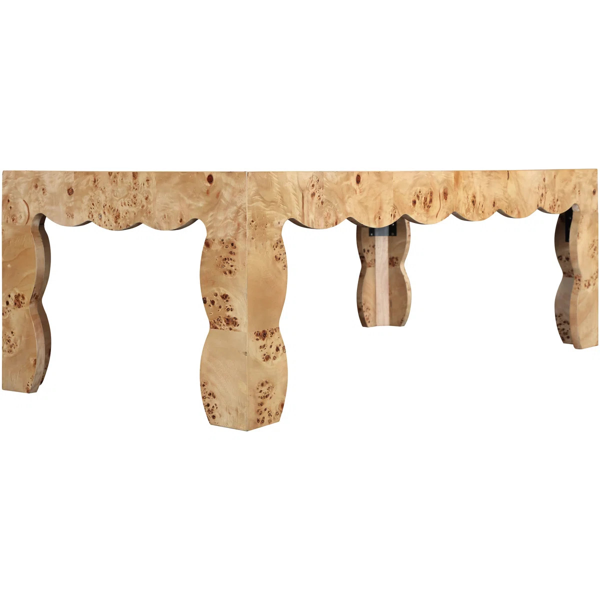 Sculptural curves and a mesmerizing burl veneer make the coffee table a standout piece with art d... | Wayfair North America