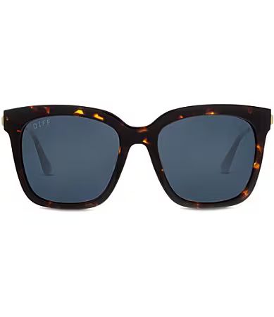 DIFF Eyewear Bella Polarized Oversized Square Sunglasses - Tortoise | Dillards