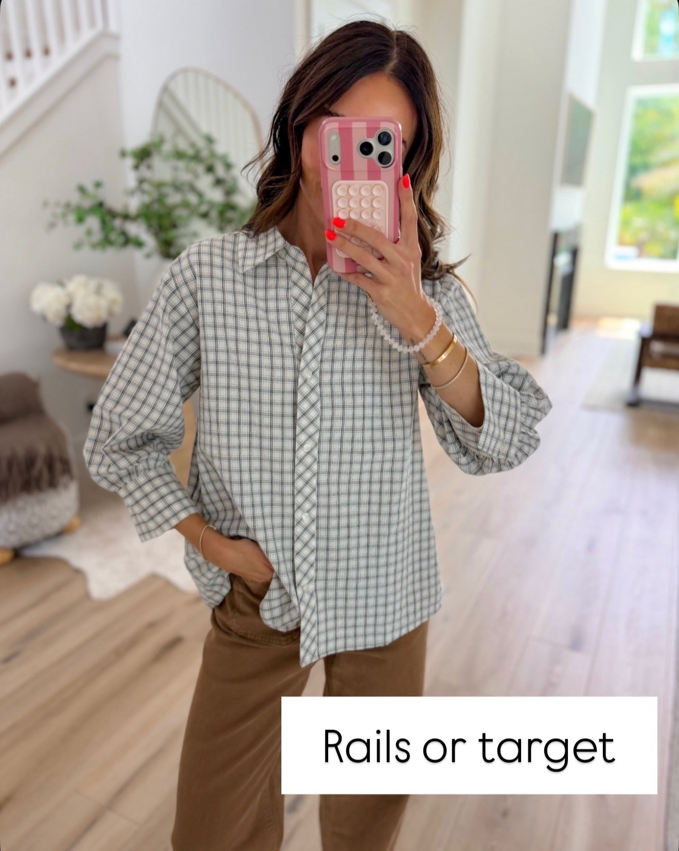 Target new arrivals, I'm wearing size 2 in jeans and size S in shirt.
