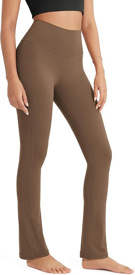 ODODOS Cloud Feeling Straight Leg Pants with Back Pocket for Women, High Waist Casual Lounge Yoga... | Amazon (US)