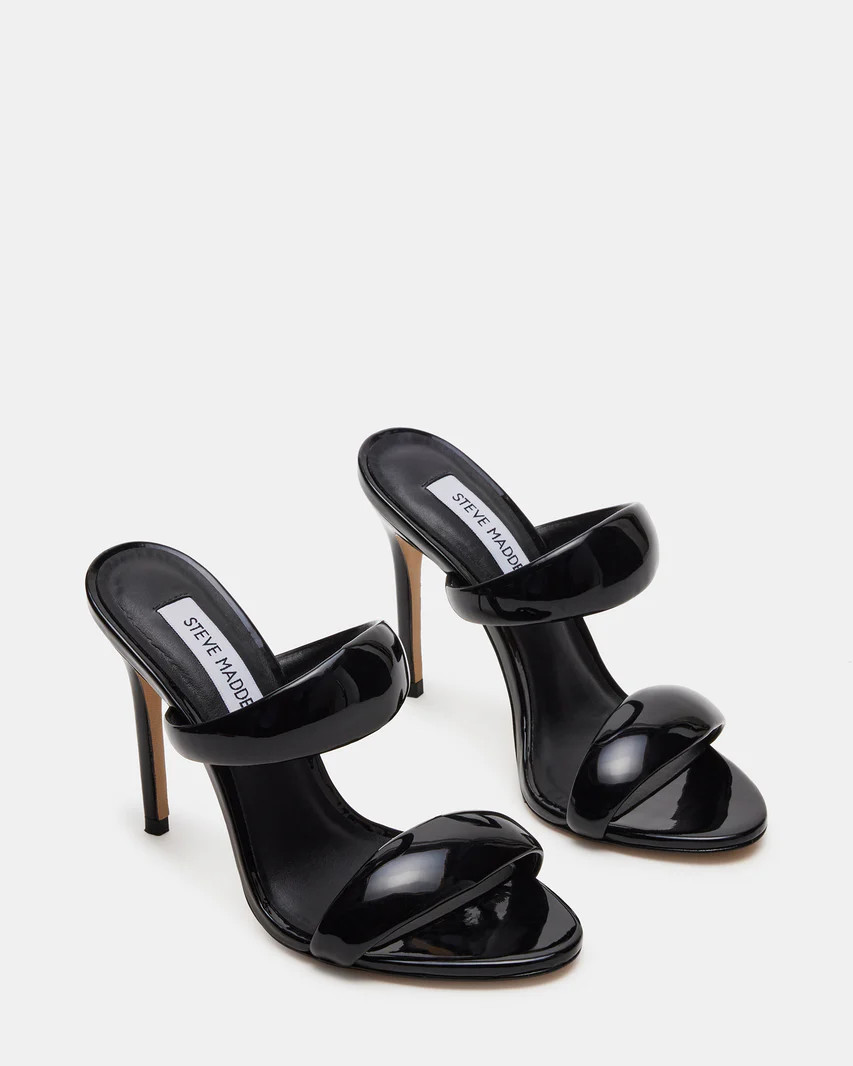 SATURN Black Stiletto Mule Women's Heel | Steve Madden (US)