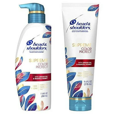 Head Shoulders Dandruff Shampoo and Conditioner Supreme Color Protect with Argan Oil and Manuka Honey 11 8 Oz 9 4 Oz | Walmart (US)