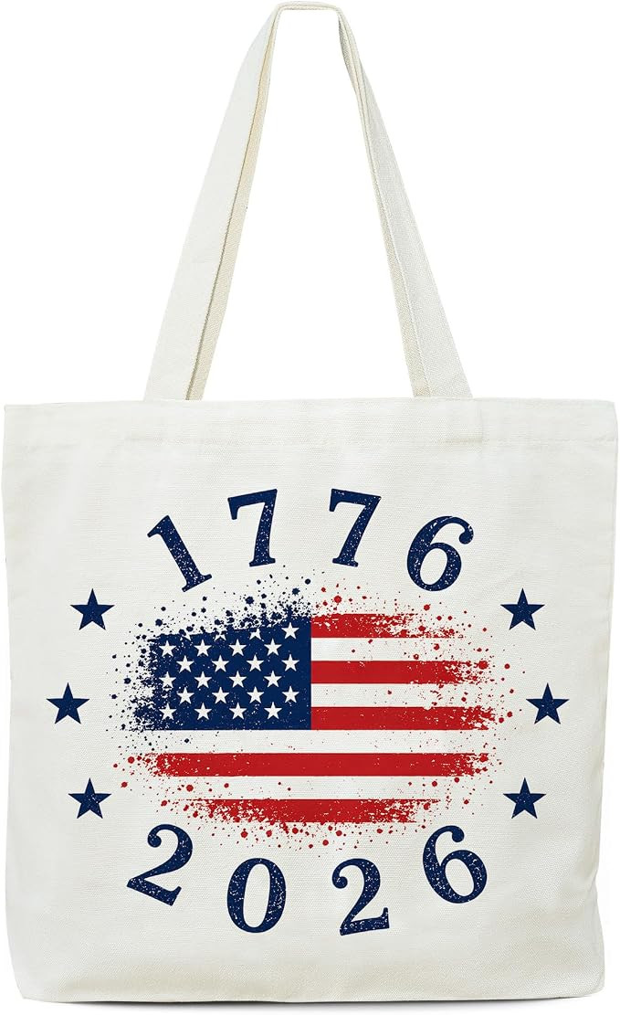 4th of July 250th Anniversary Patriotic Canvas Tote Bag | Amazon (US)
