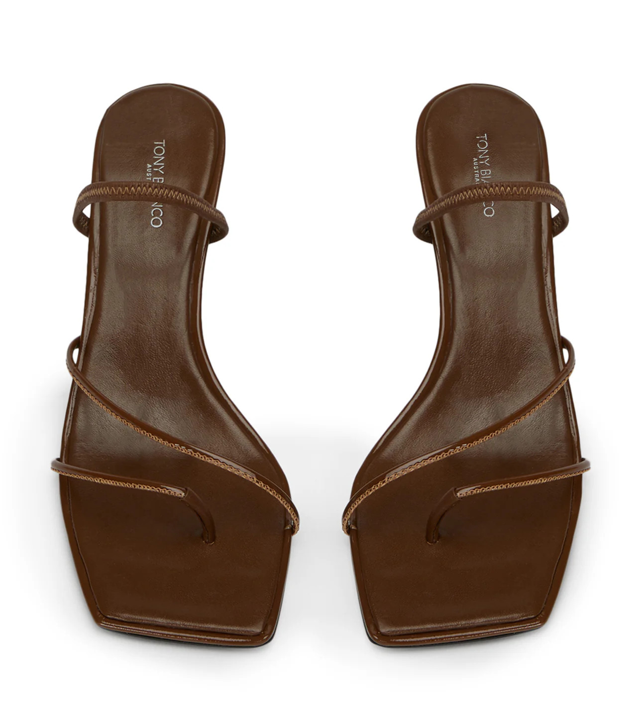 Ruma Mocha Patent Heels | Tony Bianco US