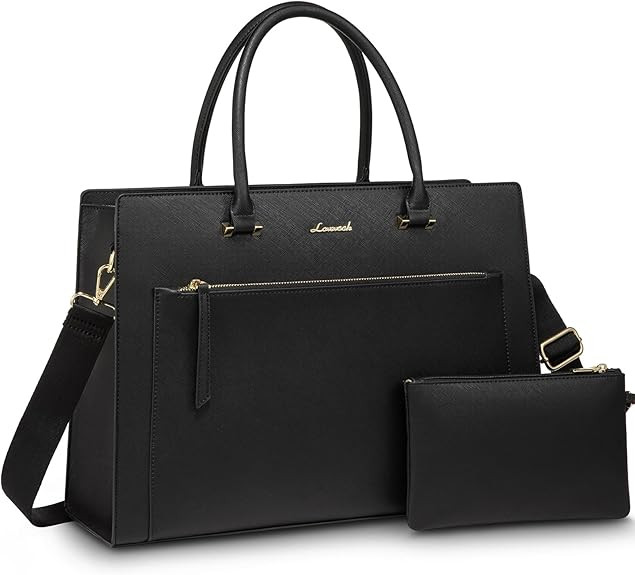 LOVEVOOK Laptop Bag for Women 15.6 Inch Tote Work Bag Leather Computer Briefcase Waterproof Busin... | Amazon (US)